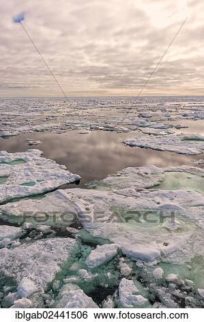 Stock Photograph - "Pack ice, Barents Sea, Spitsbergen East coast, Svalbard archipelago, Norway, Europe". Fotosearch