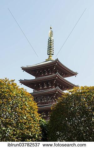 "Pagoda in the SensÅ-ji temple, Asakusa, Tokyo, Japan, Asia" View Large Photo Image Stock Photo - "Pagoda in the SensÅ-ji temple, Asakusa, Tokyo, Japan, Asia". Fotosearch