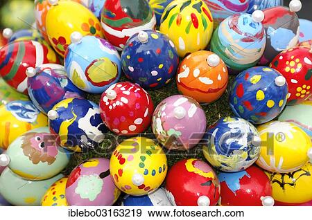 "Painted Easter eggs, Easter fountain, Schechingen, Baden-Wurttemberg, Germany, Europe" View Large Photo Image Stock Photo - "Painted Easter eggs, Easter fountain, Schechingen, Baden-Wurttemberg, Germany, Europe". Fotosearch