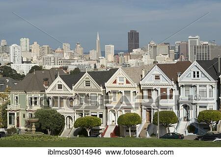 Stock Photograph - "Painted Ladies, Victorian architecture, Alamo Square, San Francisco, California, United States, North America". Fotosearch