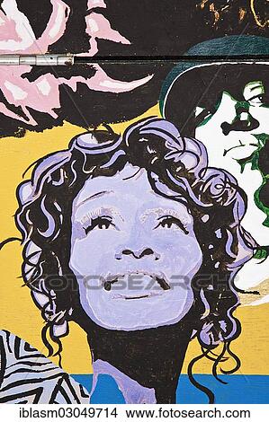 "Painted portrait of the singer Whitney Houston, Langkawi, Langkawi, Sultanat Kedah, Malaysia, Asia" View Large Photo Image Picture - "Painted portrait of the singer Whitney Houston, Langkawi, Langkawi, Sultanat Kedah, Malaysia, Asia". Fotosearch