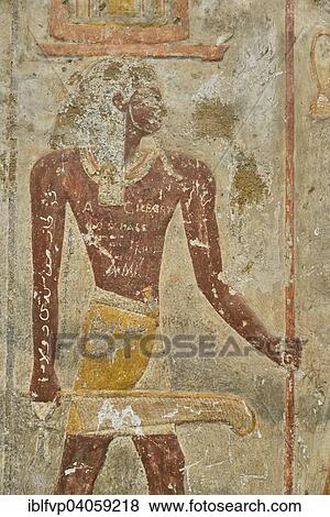Stock Photo - "Painted relief of the Temple of Horus from the fortress booing, Dorsoduro, Khartoum, Sudan, Africa". Fotosearch