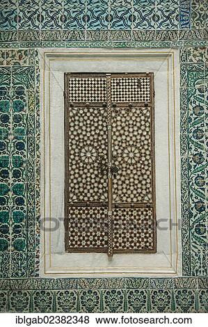 Stock Photo - "Painted tiles, Harem of the Topkapi Palace, Unesco World Heritage Site, Istanbul, Turkey, Asia". Fotosearch