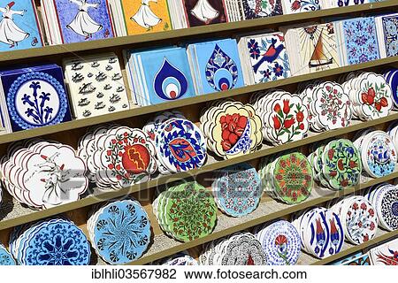 "Painted tiles, souvenir seller, Istanbul, European side, Istanbul Province, Turkey, European side, Europe" View Large Photo Image Stock Image - "Painted tiles, souvenir seller, Istanbul, European side, Istanbul Province, Turkey, European side, Europe". Fotosearch