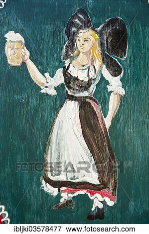 "Painted window shutter with woman in traditional costume, Soufflenheim, Departement Bas-Rhin, Alsace, France, Europe" View Large Photo Image Stock Photo - "Painted window shutter with woman in traditional costume, Soufflenheim, Departement Bas-Rhin, Alsace, France, Europe". Fotosearch