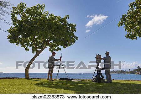 "Painter at the port of Lahaina, Maui, Hawaii, USA, America" View Large Photo Image Stock Image - "Painter at the port of Lahaina, Maui, Hawaii, USA, America". Fotosearch