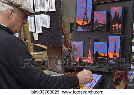 "Painter in Montmartre, Paris, Ile-de-France, France, Europe" View Large Photo Image Stock Photography - "Painter in Montmartre, Paris, Ile-de-France, France, Europe". Fotosearch