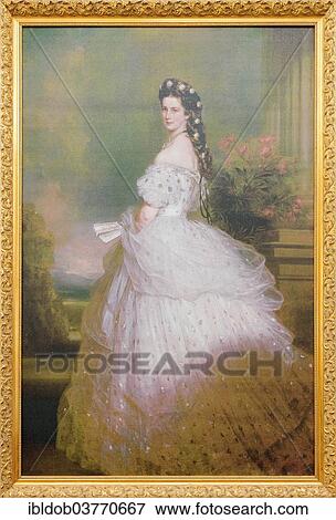 "Painting of Empress Sisi or Empress Elisabeth of Austria, Queen of Hungary, Schloss Schoenbrunn Palace, Vienna, Austria, Europe" View Large Photo Image Stock Photo - "Painting of Empress Sisi or Empress Elisabeth of Austria, Queen of Hungary, Schloss Schoenbrunn Palace, Vienna, Austria, Europe". Fotosearch