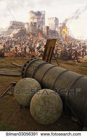 "Painting of the conquest of Constantinople in 1453 by the Ottomans under Sultan Fatih Sultan Mehmed, Museum Panorama 1453 in Topkapi city park, Stadtteil Zeytinburnu, Istanbul, European side, Istanbul Province, Turkey, European side, Europe" View Large Photo Image Stock Image - "Painting of the conquest of Constantinople in 1453 by the Ottomans under Sultan Fatih Sultan Mehmed, Museum Panorama 1453 in Topkapi city park, Stadtteil Zeytinburnu, Istanbul, European side, Istanbul Province, Turkey, European side, Europe". Fotosearch