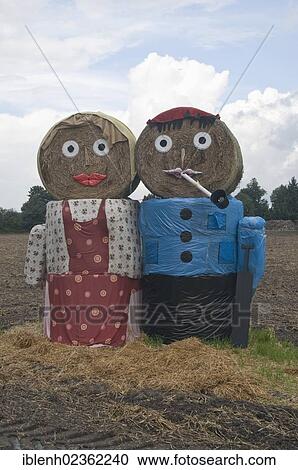"Pair made of decorated straw bales, Fehndorf, Emsland, Lower Saxony, Germany, Europe" View Large Photo Image Stock Image - "Pair made of decorated straw bales, Fehndorf, Emsland, Lower Saxony, Germany, Europe". Fotosearch