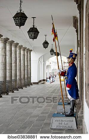 "Palace guards at the entrance to the Government Palace, Quito, Ecuador, South America" View Large Photo Image Stock Image - "Palace guards at the entrance to the Government Palace, Quito, Ecuador, South America". Fotosearch