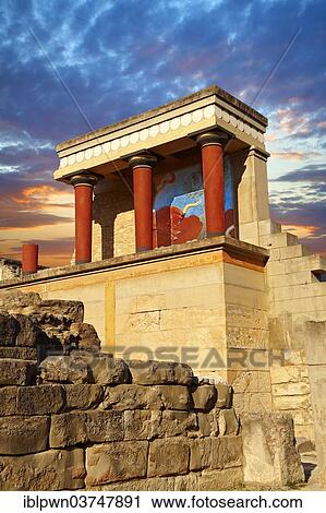 "Palace of Minos, restored entrance, ancient city of Knossos, Crete, Greece, Europe" View Large Photo Image Stock Image - "Palace of Minos, restored entrance, ancient city of Knossos, Crete, Greece, Europe". Fotosearch