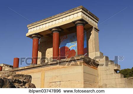 "Palace of Minos, restored entrance, ancient city of Knossos, Crete, Greece, Europe" View Large Photo Image Stock Photograph - "Palace of Minos, restored entrance, ancient city of Knossos, Crete, Greece, Europe". Fotosearch