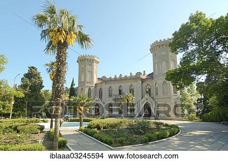 Picture - "Palace of the Countess Panina, Palace Golitsyn or Palace Gaspra, Sanatorium Yasnaya Polyana, Yalta, Crimea, Ukraine, Europe". Fotosearch