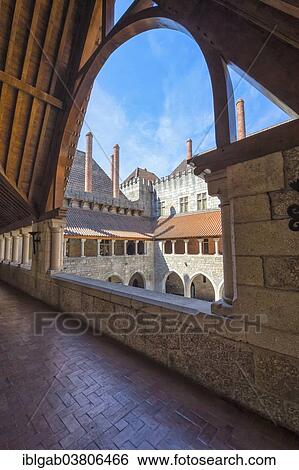 Stock Photograph - "Palace of the Dukes of Braganza, Paco dos Duques de Braganca, UNESCO World Heritage Site, Guimaraes, Region Norte, Portugal, Europe". Fotosearch