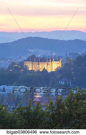 "Palace of the Dukes of Braganza, Paco dos Duques de Braganca, at dusk, UNESCO World Heritage Site, Guimaraes, Region Norte, Portugal, Europe" View Large Photo Image Stock Photograph - "Palace of the Dukes of Braganza, Paco dos Duques de Braganca, at dusk, UNESCO World Heritage Site, Guimaraes, Region Norte, Portugal, Europe". Fotosearch