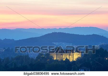 "Palace of the Dukes of Braganza, Paco dos Duques de Braganca, at dusk, UNESCO World Heritage Site, Guimaraes, Region Norte, Portugal, Europe" View Large Photo Image Stock Photography - "Palace of the Dukes of Braganza, Paco dos Duques de Braganca, at dusk, UNESCO World Heritage Site, Guimaraes, Region Norte, Portugal, Europe". Fotosearch