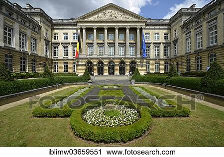 Stock Image - "Palace of the Nation, the seat of the Belgian Federal Parliament, Brussels, Brussels Region, Belgium, Europe". Fotosearch