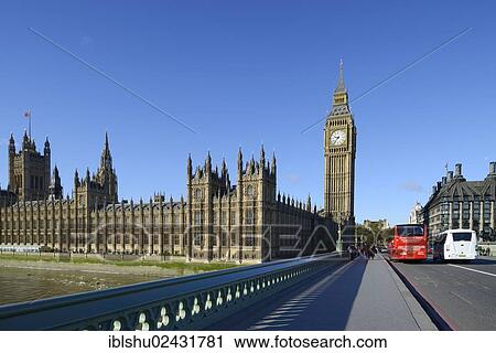 Stock Image - "Palace of Westminster or Houses of Parliament and Big Ben, London, England, United Kingdom, Europe". Fotosearch