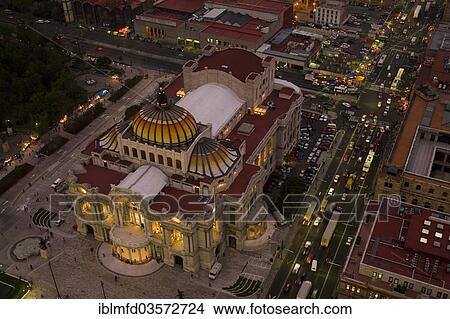 Picture - "Palacio de Bellas Artes from Torre Latinoamericana, Mexico City, Federal District, Mexico, North America". Fotosearch