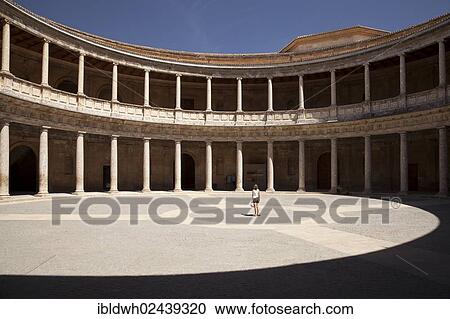 "Palacio de Carlos palace, palace of Charles V, on the grounds of the Alhambra, UNESCO World Heritage Site, Granada, Andalusia, Spain, Europe" View Large Photo Image Stock Image - "Palacio de Carlos palace, palace of Charles V, on the grounds of the Alhambra, UNESCO World Heritage Site, Granada, Andalusia, Spain, Europe". Fotosearch