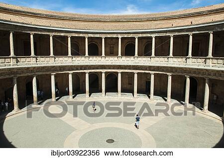 "Palacio de Carlos V, Palace of Charles V at the Alhambra, Granada, Andalusia, Spain, Europe" View Large Photo Image Stock Photograph - "Palacio de Carlos V, Palace of Charles V at the Alhambra, Granada, Andalusia, Spain, Europe". Fotosearch