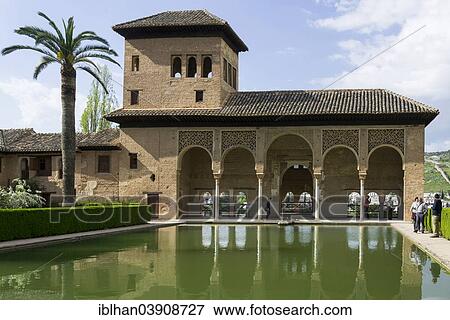 Stock Photo - "Palacio Nazaries, Nasrid Palaces, El Partal, Granada, Andalusia, Spain, Europe". Fotosearch