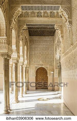 "Palacio Nazaries, Nasrid Palaces, Court of the Lions, Granada, Andalusia, Spain, Europe" View Large Photo Image Stock Photograph - "Palacio Nazaries, Nasrid Palaces, Court of the Lions, Granada, Andalusia, Spain, Europe". Fotosearch