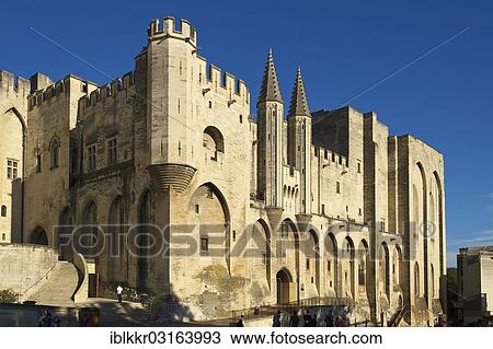 Stock Image - "Palais des Papes, Papal Palace, Avignon, Provence, Region Provence-Alpes-Cote d? ÇÖAzur, France, Europe". Fotosearch
