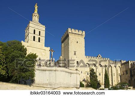 Stock Image - "Palais des Papes, Papal Palace, Avignon, Provence, Region Provence-Alpes-Cote d? ÇÖAzur, France, Europe". Fotosearch