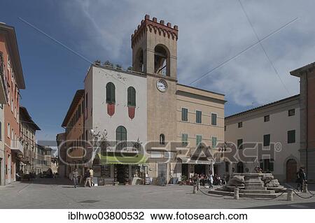 Stock Image - "Palazzo del Capitano del Popolo, 1247, Piazza Mazzini, old town, Castiglione del Lago, Umbria, Italy, Europe". Fotosearch