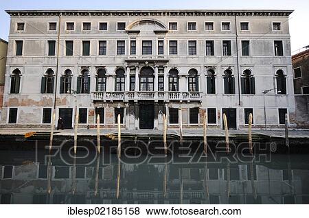 Stock Photo - "Palazzo on the canal, Dorsoduro quarter, Venice, Venezia, Veneto, Italy, Europe". Fotosearch