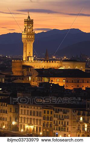 "Palazzo Vecchio at dusk, Florence, Tuscany, Italy, Europe" View Large Photo Image Stock Photo - "Palazzo Vecchio at dusk, Florence, Tuscany, Italy, Europe". Fotosearch