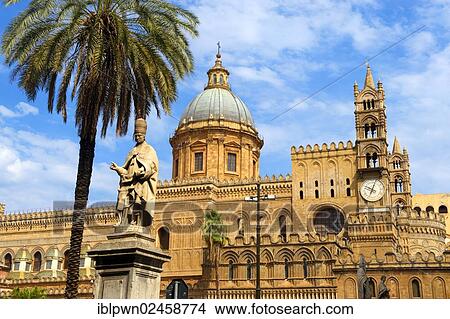 "Palermo Cathedral, Sicily, Italy, Europe" View Large Photo Image Picture - "Palermo Cathedral, Sicily, Italy, Europe". Fotosearch