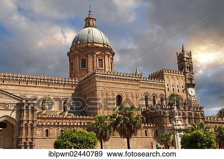 Stock Photo - "Palermo Cathedral, Sicily, Italy, Europe". Fotosearch