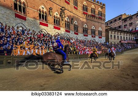 "Palio di Siena horse race on Piazza del Campo, Siena, Tuscany, Italy, Europe" View Large Photo Image Picture - "Palio di Siena horse race on Piazza del Campo, Siena, Tuscany, Italy, Europe". Fotosearch