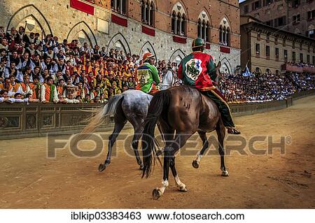 "Palio di Siena horse race on Piazza del Campo, Siena, Tuscany, Italy, Europe" View Large Photo Image Stock Image - "Palio di Siena horse race on Piazza del Campo, Siena, Tuscany, Italy, Europe". Fotosearch