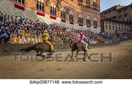 "Palio di Siena horse race on Piazza del Campo, Siena, Tuscany, Italy, Europe" View Large Photo Image Stock Photo - "Palio di Siena horse race on Piazza del Campo, Siena, Tuscany, Italy, Europe". Fotosearch