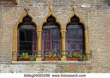 "Palladian windows with Moorish influence, Castello, Venice, Veneto, Italy, Europe" View Large Photo Image Stock Photo - "Palladian windows with Moorish influence, Castello, Venice, Veneto, Italy, Europe". Fotosearch