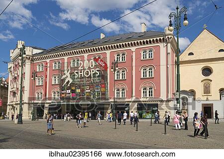 "Palladium department store, Prague, Czech Republic, Europe" View Large Photo Image Stock Photograph - "Palladium department store, Prague, Czech Republic, Europe". Fotosearch