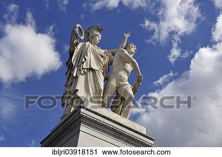 "Pallas Athene leading the young warrior to the fight, sculpture by Albert Wolff, 1853, on Schlossbrucke bridge, Berlin, Germany, Europe" View Large Photo Image Stock Image - "Pallas Athene leading the young warrior to the fight, sculpture by Albert Wolff, 1853, on Schlossbrucke bridge, Berlin, Germany, Europe". Fotosearch