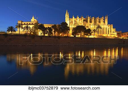 "Palma Cathedral at dusk, Palma de Mallorca, Majorca, Balearic Islands, Spain, Europe" View Large Photo Image Stock Photo - "Palma Cathedral at dusk, Palma de Mallorca, Majorca, Balearic Islands, Spain, Europe". Fotosearch