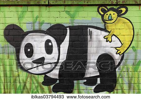 Stock Image - "Panda figure, North Rhine-Westphalia, Germany, Europe". Fotosearch
