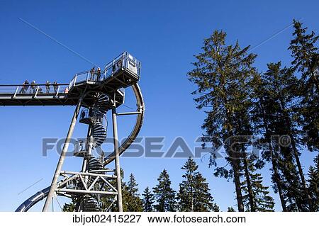 Panorama-Erlebnis-Bruecke adventure bridge, a 20 meters high and 435 meters long metal bridge on Winterberger Kappe mountain, Winterberg, Sauerland, North Rhine-Westphalia, Germany, Europe View Large Photo Image Stock Photo - Panorama-Erlebnis-Bruecke adventure bridge, a 20 meters high and 435 meters long metal bridge on Winterberger Kappe mountain, Winterberg, Sauerland, North Rhine-Westphalia, Germany, Europe. Fotosearch