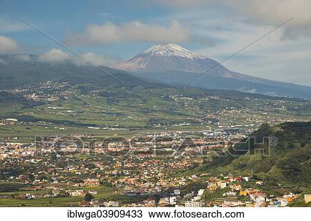 "Panorama from the Mirador de Jardina to San Cristobal de La Laguna, the Pico de Teide, 3718 m, at the back, Tenerife, Canary Islands, Spain, Europe" View Large Photo Image Stock Image - "Panorama from the Mirador de Jardina to San Cristobal de La Laguna, the Pico de Teide, 3718 m, at the back, Tenerife, Canary Islands, Spain, Europe". Fotosearch