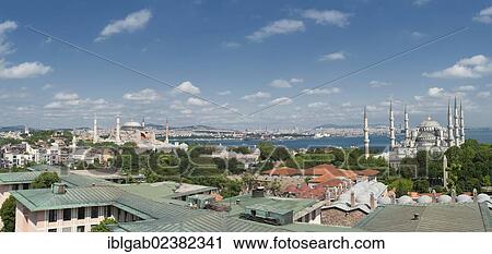 "Panorama over the Bosphorus, the Blue Mosque and the Hagia Sophia museum, Istanbul, Turkey, Asia" View Large Photo Image Stock Image - "Panorama over the Bosphorus, the Blue Mosque and the Hagia Sophia museum, Istanbul, Turkey, Asia". Fotosearch
