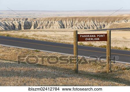 Picture - Panorama Point Overlook, Badlands National Park, South Dakota, USA. Fotosearch