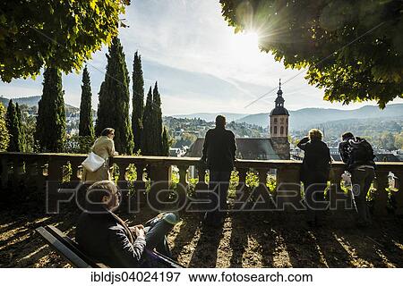 Stock Photo - "Panorama with collegiate church, Baden-Baden, Black Forest, Baden-Wurttemberg, Germany, Europe". Fotosearch