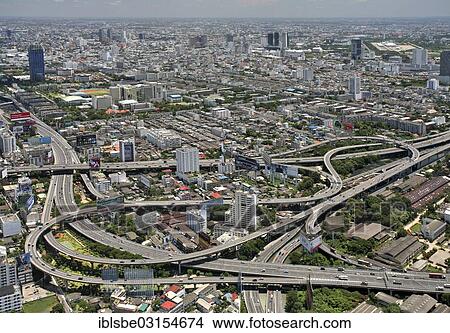 "Panoramic view from Baiyoke Tower, Express Highway, city highway, Bangkok, Central Thailand, Thailand, Asia" View Large Photo Image Picture - "Panoramic view from Baiyoke Tower, Express Highway, city highway, Bangkok, Central Thailand, Thailand, Asia". Fotosearch