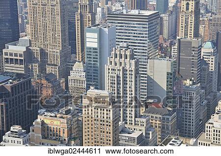 "Panoramic view from the Top of the Rock observation deck at the Rockefeller Center in downtown Manhattan, Manhattan, New York City, USA, North America" View Large Photo Image Stock Image - "Panoramic view from the Top of the Rock observation deck at the Rockefeller Center in downtown Manhattan, Manhattan, New York City, USA, North America". Fotosearch